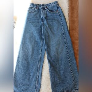 Zara Wide leg blue jeans